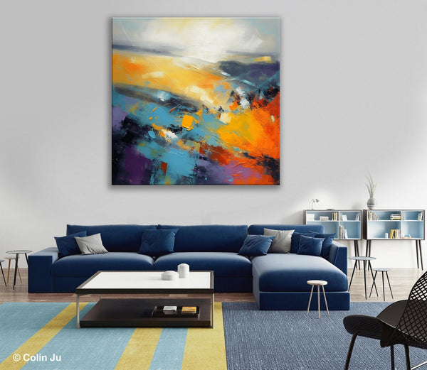 Acrylic Painting for Living Room, Heavy Texture Painting, Contemporary Abstract Artwork, Oversized Wall Art Paintings, Original Modern Paintings on Canvas-HomePaintingDecor