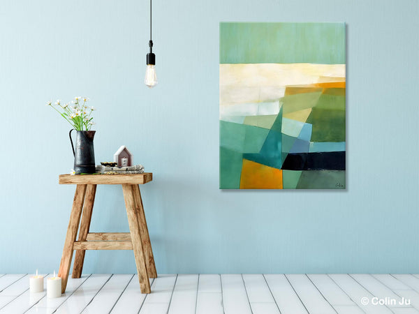 Dining Room Wall Art Ideas, Abstract Modern Painting, Acrylic Canvas Paintings, Original Geometric Canvas Art, Contemporary Art Painting-HomePaintingDecor