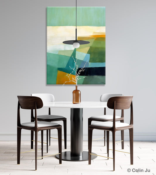 Dining Room Wall Art Ideas, Abstract Modern Painting, Acrylic Canvas Paintings, Original Geometric Canvas Art, Contemporary Art Painting-HomePaintingDecor