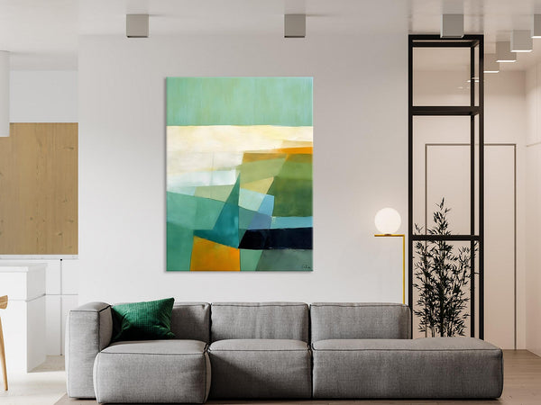 Dining Room Wall Art Ideas, Abstract Modern Painting, Acrylic Canvas Paintings, Original Geometric Canvas Art, Contemporary Art Painting-HomePaintingDecor