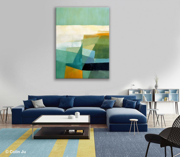 Dining Room Wall Art Ideas, Abstract Modern Painting, Acrylic Canvas Paintings, Original Geometric Canvas Art, Contemporary Art Painting-HomePaintingDecor