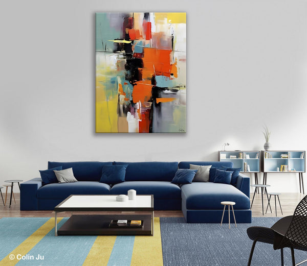 Abstract Canvas Painting, Modern Paintings for Living Room, Huge Painting for Sale, Original Hand Painted Wall Art-HomePaintingDecor