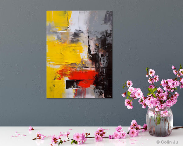Simple Wall Art Paintings, Living Room Modern Wall Art, Original Contemporary Art, Acrylic Canvas Painting, Large Painting Behind Sofa-HomePaintingDecor