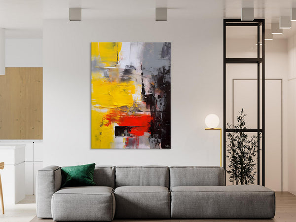 Simple Wall Art Paintings, Living Room Modern Wall Art, Original Contemporary Art, Acrylic Canvas Painting, Large Painting Behind Sofa-HomePaintingDecor
