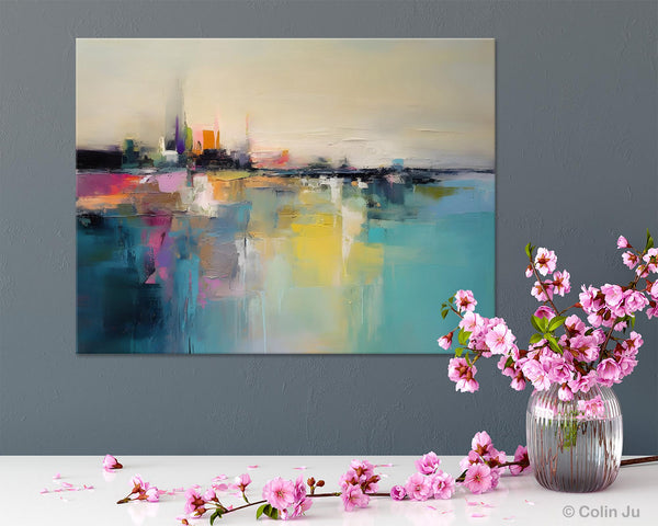 Acrylic Painting on Canvas, Original Landscape Paintings, Landscape Canvas Paintings for Living Room, Extra Large Modern Wall Art Paintings-HomePaintingDecor