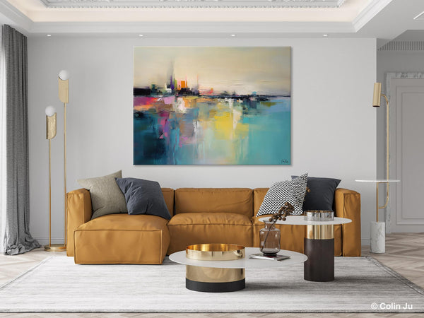 Acrylic Painting on Canvas, Original Landscape Paintings, Landscape Canvas Paintings for Living Room, Extra Large Modern Wall Art Paintings-HomePaintingDecor