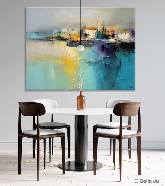 Extra Large Paintings for Bedroom, Abstract Landscape Painting, Landscape Wall Art Paintings, Original Modern Abstract Art-HomePaintingDecor