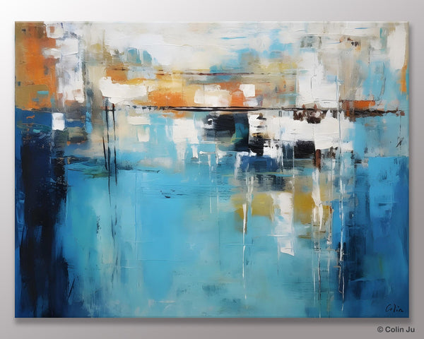 Contemporary Canvas Art, Heavy Texture Canavas Art, Original Modern Wall Paintings, Abstract Painting for Bedroom, Modern Acrylic Artwork-HomePaintingDecor