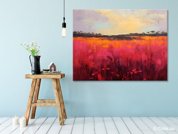 Oversized Modern Wall Art Paintings, Original Landscape Paintings, Modern Acrylic Artwork on Canvas, Large Abstract Painting for Living Room-HomePaintingDecor