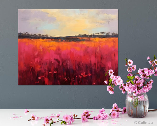 Oversized Modern Wall Art Paintings, Original Landscape Paintings, Modern Acrylic Artwork on Canvas, Large Abstract Painting for Living Room-HomePaintingDecor