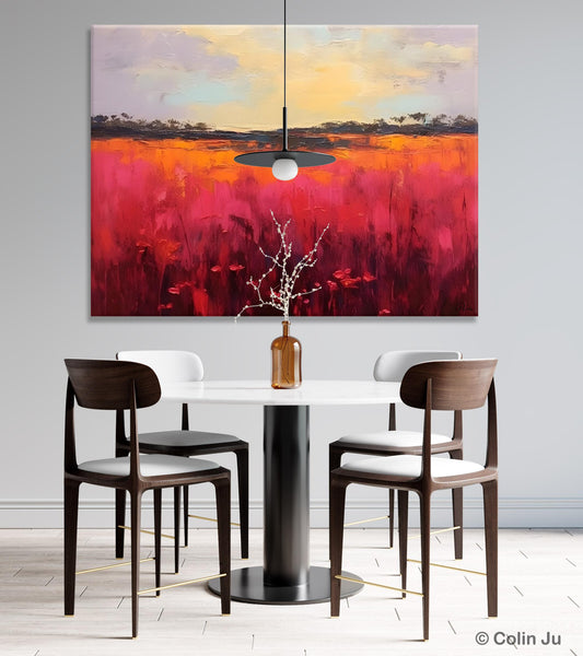 Oversized Modern Wall Art Paintings, Original Landscape Paintings, Modern Acrylic Artwork on Canvas, Large Abstract Painting for Living Room-HomePaintingDecor
