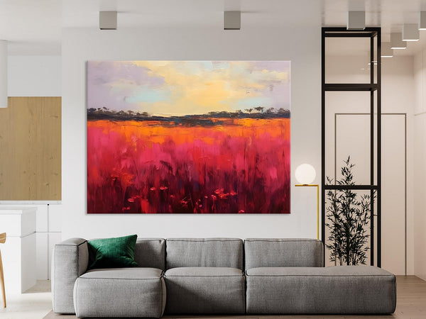 Oversized Modern Wall Art Paintings, Original Landscape Paintings, Modern Acrylic Artwork on Canvas, Large Abstract Painting for Living Room-HomePaintingDecor