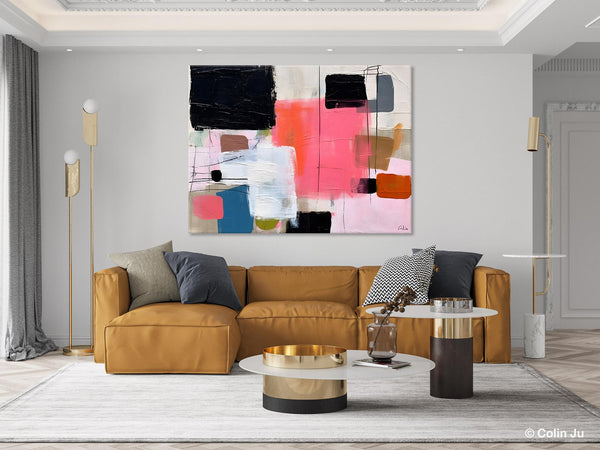 Contemporary Abstract Art, Bedroom Canvas Art Ideas, Simple Modern Art, Large Original Paintings for Sale, Buy Large Paintings Online-HomePaintingDecor