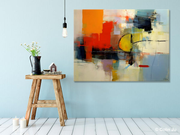 Acrylic Painting for Bedroom, Modern Canvas Painting, Palette Knife Artwork, Original Abstract Acrylic Paintings, Hand Painted Canvas Art-HomePaintingDecor