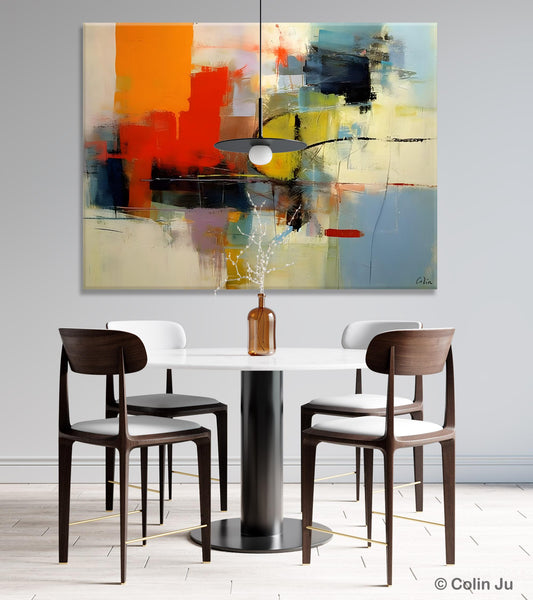 Acrylic Painting for Bedroom, Modern Canvas Painting, Palette Knife Artwork, Original Abstract Acrylic Paintings, Hand Painted Canvas Art-HomePaintingDecor