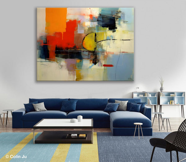 Acrylic Painting for Bedroom, Modern Canvas Painting, Palette Knife Artwork, Original Abstract Acrylic Paintings, Hand Painted Canvas Art-HomePaintingDecor