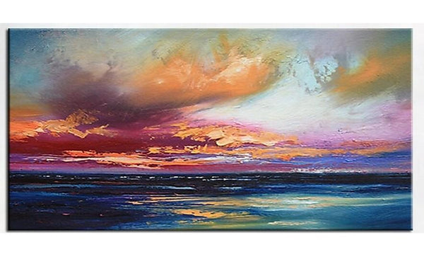 Abstract Landscape Paintings, Contemporary Wall Art Paintings, Simple Modern Paintings for Living Room-HomePaintingDecor