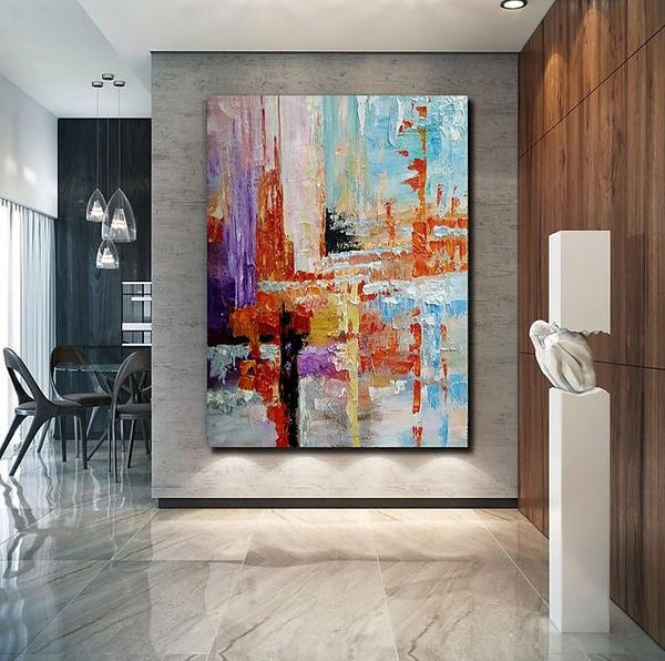 Simple Modern Art, Extra Large Wall Art Paintings, Simple Abstract Painting, Large Paintings for Bedroom-HomePaintingDecor