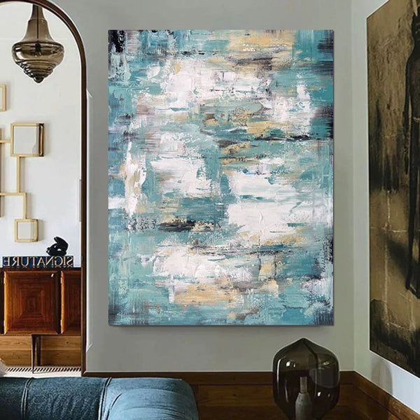 Modern Abstract Painting, Simple Wall Art Ideas for Dining Room, Heavy Texture Painting, Bedroom Abstract Paintings, Large Acrylic Canvas Paintings-HomePaintingDecor