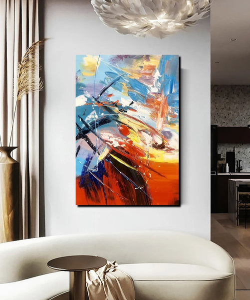 Living Room Modern Paintings, Acylic Canvas Paintings, Large Painting on Canvas, Modern Abstract Painting-HomePaintingDecor