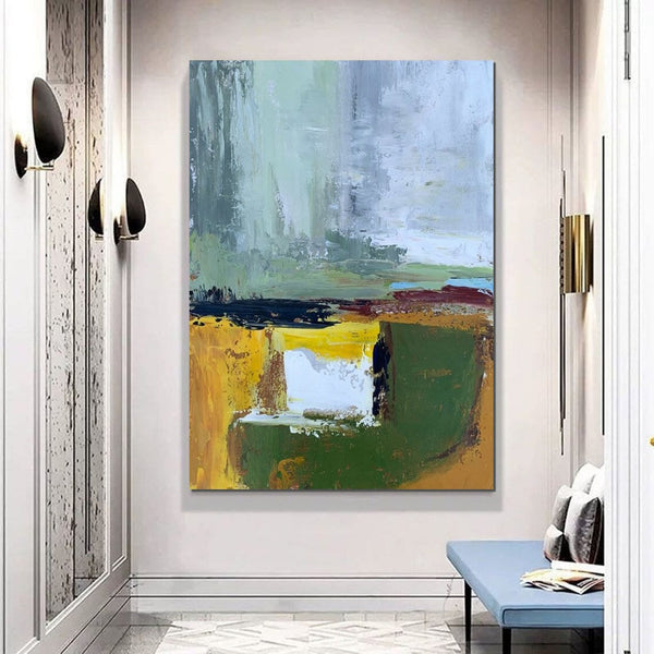 Wall Art Paintings for Living Room, Simple Green Modern Art, Simple Abstract Painting, Large Canvas Paintings for Bedroom, Buy Paintings Online-HomePaintingDecor