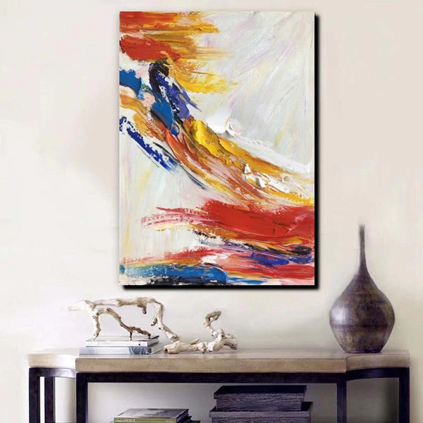Living Room Wall Art Paintings, Acylic Abstract Paintings Behind Sofa, Large Painting Behind Couch, Buy Abstract Painting Online, Simple Modern Art-HomePaintingDecor