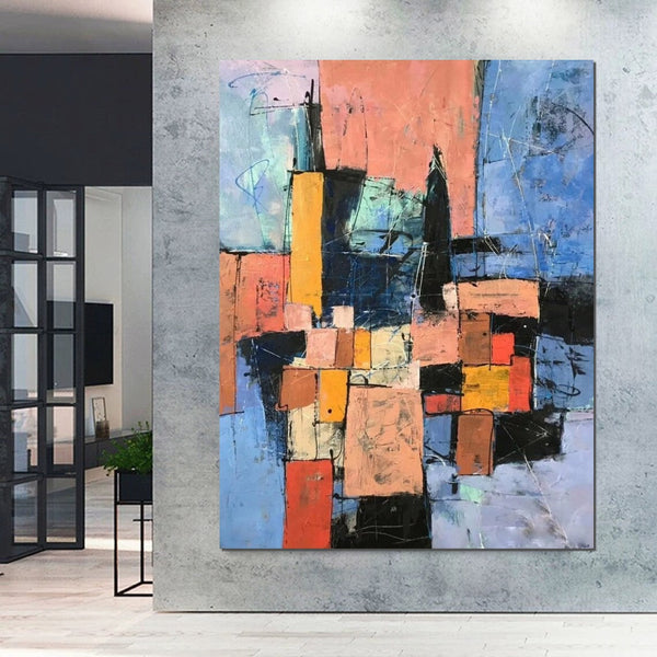 Simple Wall Art Ideas, Modern Abstract Painting, Contemporary Abstract Paintings for Living Room, Buy Art Online, Large Acrylic Canvas Paintings-HomePaintingDecor