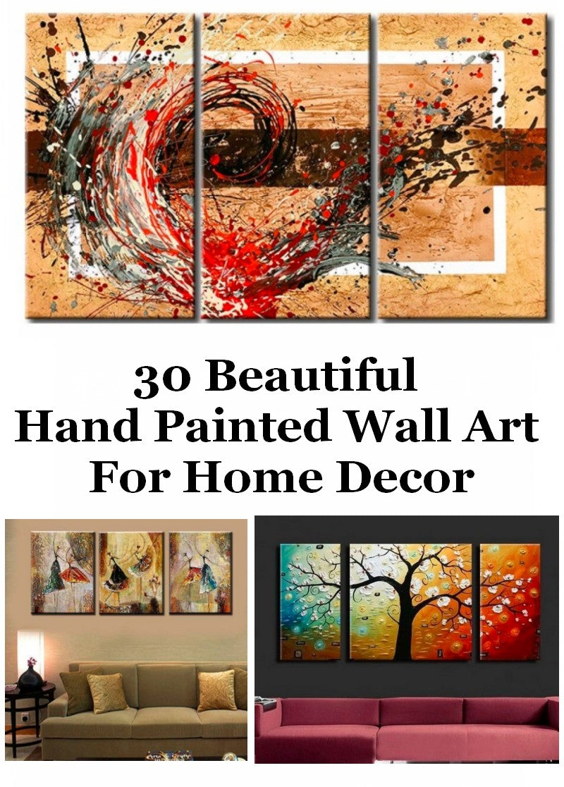 30 Simple Hand Painted Wall Art Ideas for Home Decoration, Easy Living
