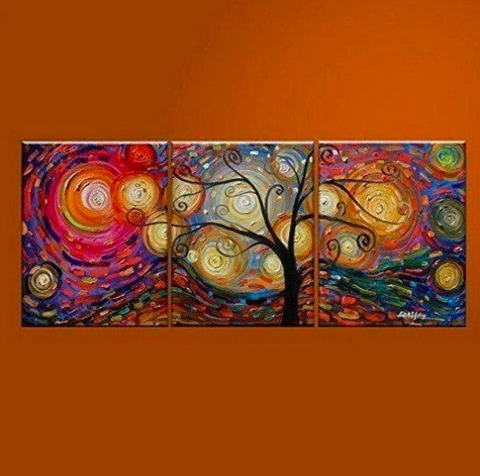 Tree of Life Paintings, Extra Large Canvas Painting, 100% Hand Painted Art Painting for Sale