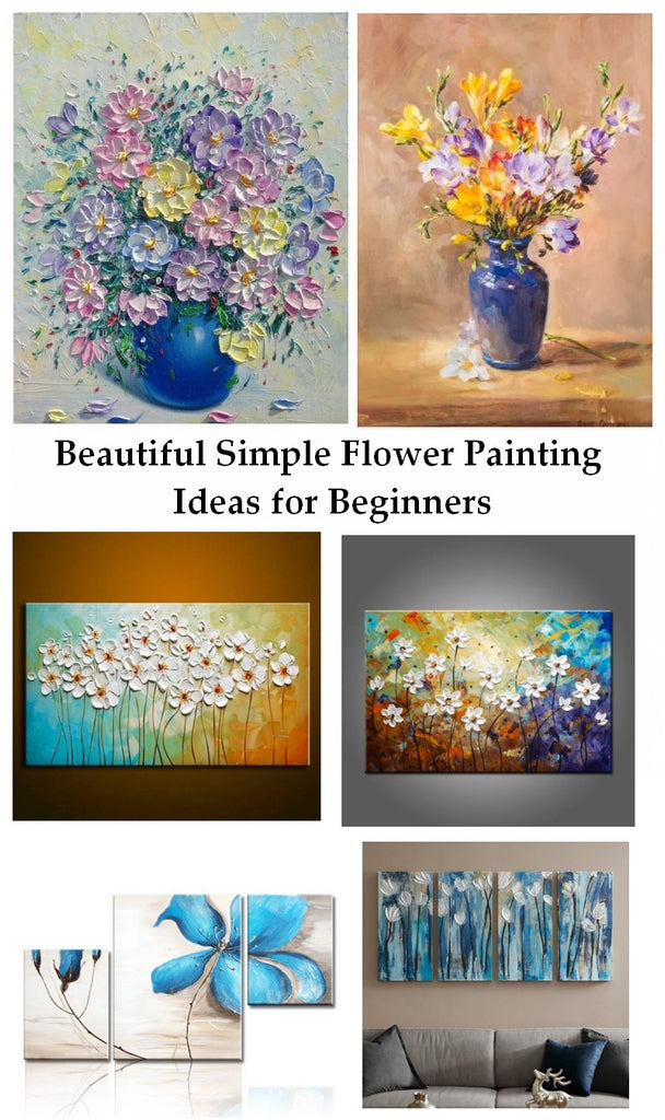 Beautiful Easy Flower Painting Ideas for Beginners, Simple Flower Painting Ideas, Acrylic Flower Painting, Easy Acrylic Painting Ideas for Beginners, Simple Canvas Painting Ideas