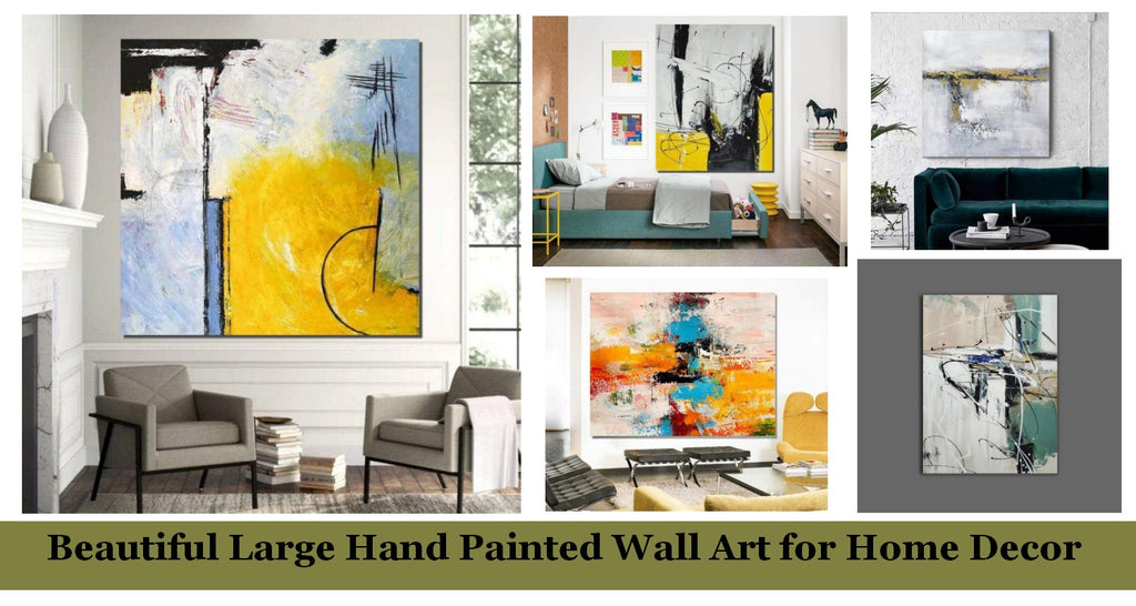 Simple Hand Painted Wall Art Ideas for Living Room, Modern Acrylic Paintings, Abstract Canvas Paintings, Easy Abstract Acrylic Painting Ideas