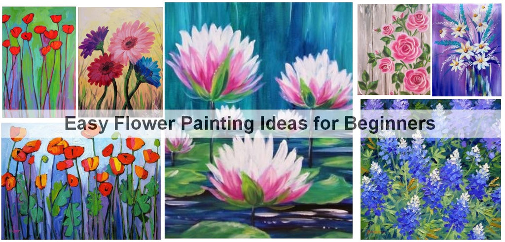 Easy Flower Painting Ideas for Beginners, Easy DIY Painting Ideas for Kids, Easy Acrylic Flower Painting Ideas, Simple Canvas Painting Ideas for Beginners