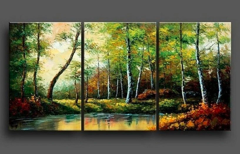 Bedroom Canvas Paintings, Bedroom Wall Art Paintings, Acrylic Paintings Landscape, Palette Knife Paintings, Hand Painted Canvas Art, Simple Painting Ideas for Bedroom