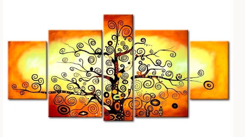Tree of Life Painting, Acrylic Tree of Life Painting, Tree Painting, Abstract Acrylic Painting, Large Painting for Living Room, Acrylic Painting on Canvas
