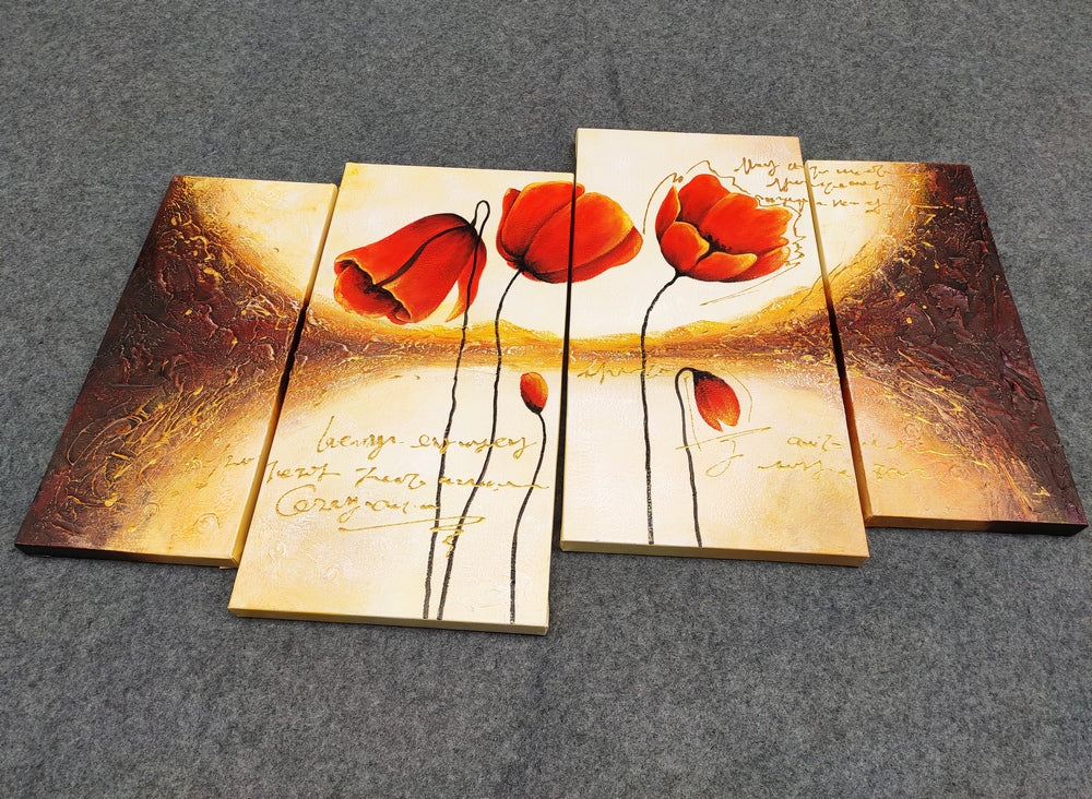 Painting Samples of Flower Abstract Painting, Large Acrylic Painting, Abstract Painting