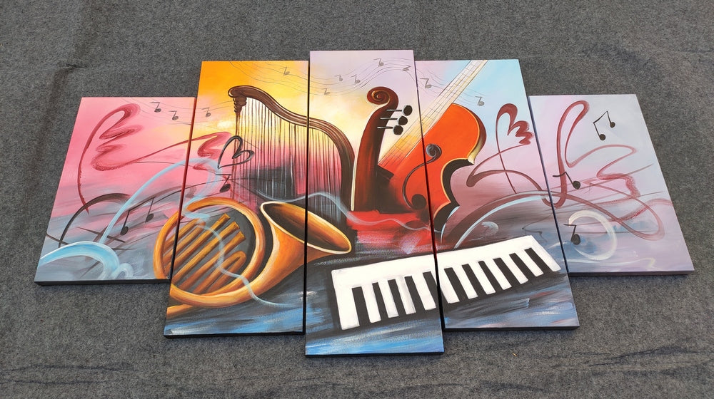 Painting Samples of Violin Musical Instruction Canvas Painting, Living Room Abstract Paintings, Hand Painted Canvas Paintings, Heavy Texture Paintings, Palette Knife Painting, Modern Acrylic Painting