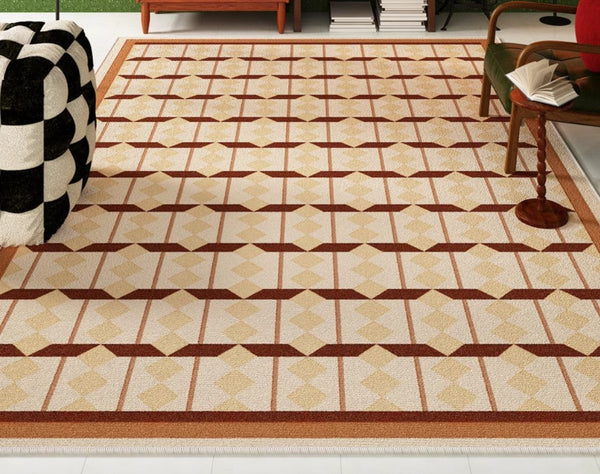 Abstract Geometric Modern Rugs, Dining Room Floor Carpets, Contemporary Modern Rugs for Bedroom, Mid Century Modern Rugs for Living Room-HomePaintingDecor