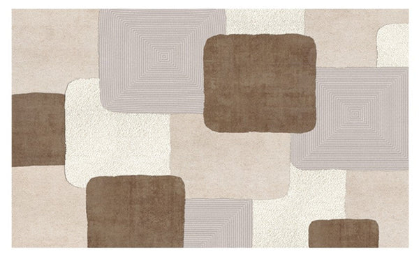Large Modern Carpets for Interior Design, Abstract Geometric Modern Rugs for Living Room, Contemporary Area Rugs for Bedroom-HomePaintingDecor