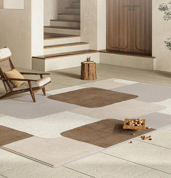Large Modern Carpets for Interior Design, Abstract Geometric Modern Rugs for Living Room, Contemporary Area Rugs for Bedroom-HomePaintingDecor