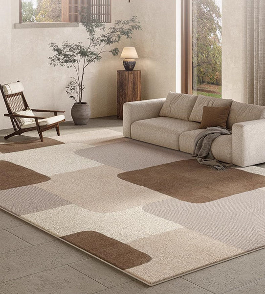 Large Modern Carpets for Interior Design, Abstract Geometric Modern Rugs for Living Room, Contemporary Area Rugs for Bedroom-HomePaintingDecor