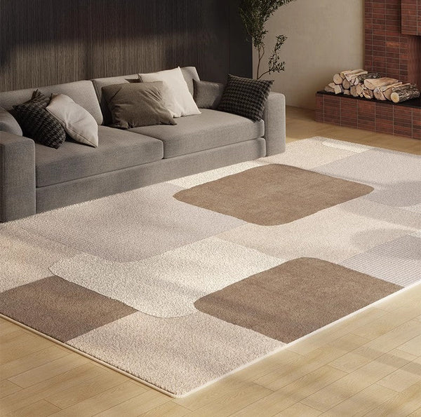 Large Modern Carpets for Interior Design, Abstract Geometric Modern Rugs for Living Room, Contemporary Area Rugs for Bedroom-HomePaintingDecor
