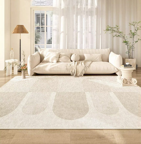 Large Modern Rugs for Living Room, Contemporary Abstract Rugs under Dining Room Table, Mid Century Modern Rugs for Bedroom-HomePaintingDecor