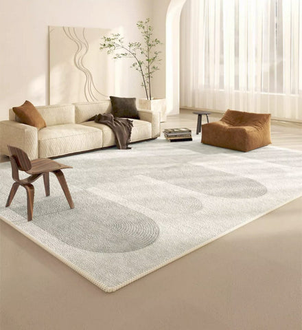 Geometric Modern Rugs for Living Room, Contemporary Abstract Rugs under Dining Room Table, Simple Modern Rugs, Large Modern Rugs for Bedroom-HomePaintingDecor
