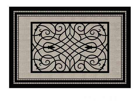 Dining Room Floor Rugs, Modern Area Rugs under Sofa, Modern Black Rugs for Living Room, Abstract Contemporary Rugs for Bedroom, Modern Carpets for Office-HomePaintingDecor