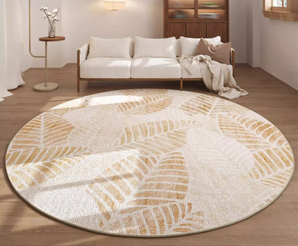 Contemporary Round Rugs for Dining Room, Round Carpets under Coffee Table, Modern Area Rugs for Bedroom, Circular Modern Rugs for Living Room-HomePaintingDecor