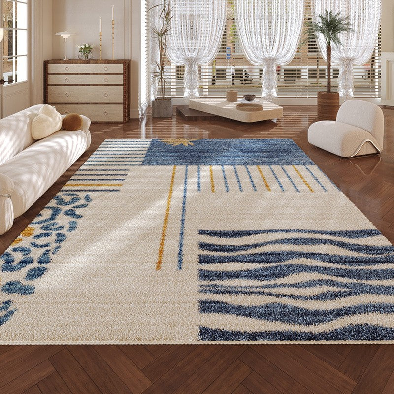 Contemporary Runner Rugs For Living Room Hallway, Non-Slip Abstract Geometric Pattern