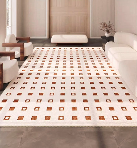Geometric Modern Rug Placement Ideas for Living Room, Modern Rug Ideas for Bedroom, Contemporary Area Rugs for Dining Room-HomePaintingDecor