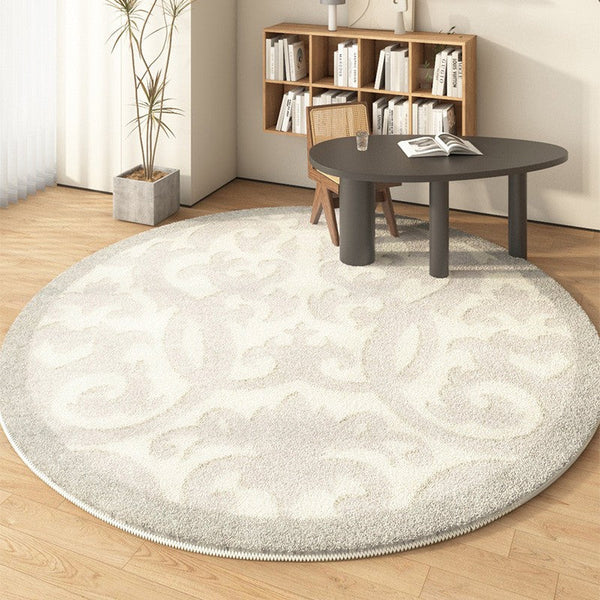 Large Modern Area Rugs under Coffee Table, Dining Room Modern Rugs, Contemporary Modern Rugs for Bedroom, Abstract Geometric Round Rugs under Sofa-HomePaintingDecor