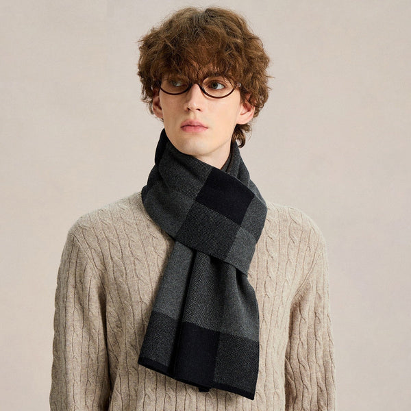 Casual Fashion Scarf for Men, Men's Cashmere Scarf Winter, Soft Wool Scarf for Men, Formal Business Scarf Styles for Men, Men's Winter Scarf, Wool Scarf for Gentleman