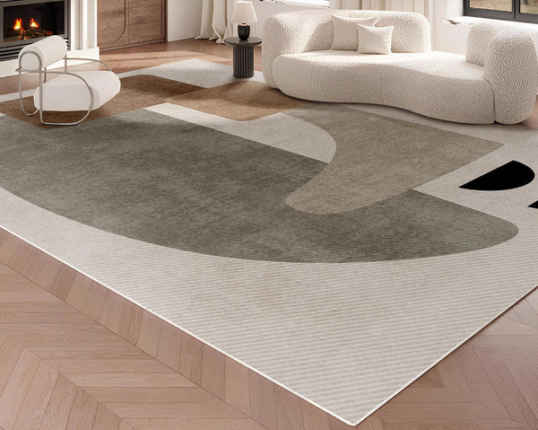 Abstract Geometric Modern Rugs, Contemporary Modern Rugs for Living Room, Modern Rugs for Dining Room, Bedroom Modern Rugs-HomePaintingDecor